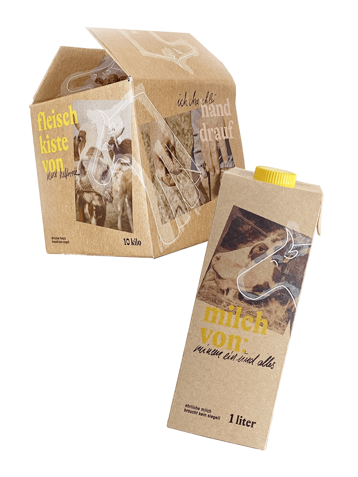 Fleischverpackung-Kiste und Milchverpackung